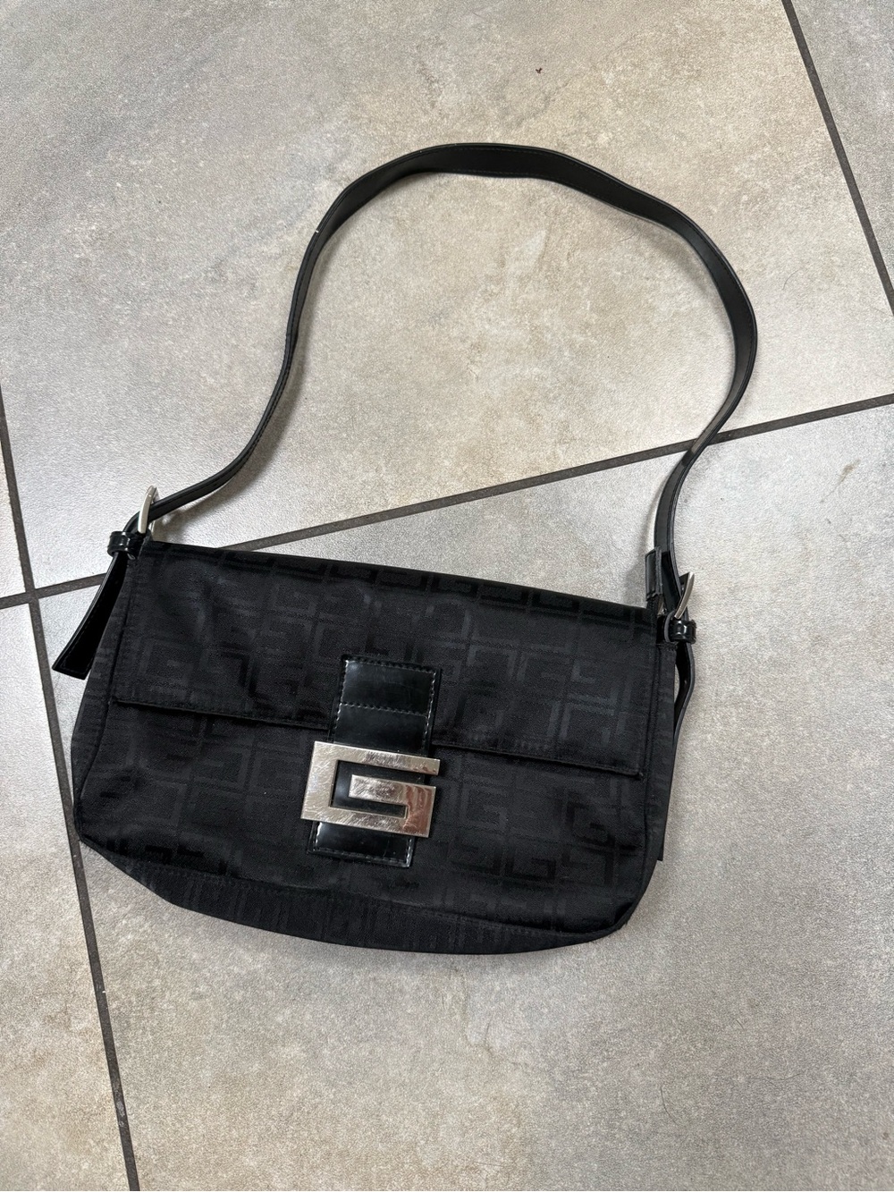 Black Nylon Y2K shoulder bag